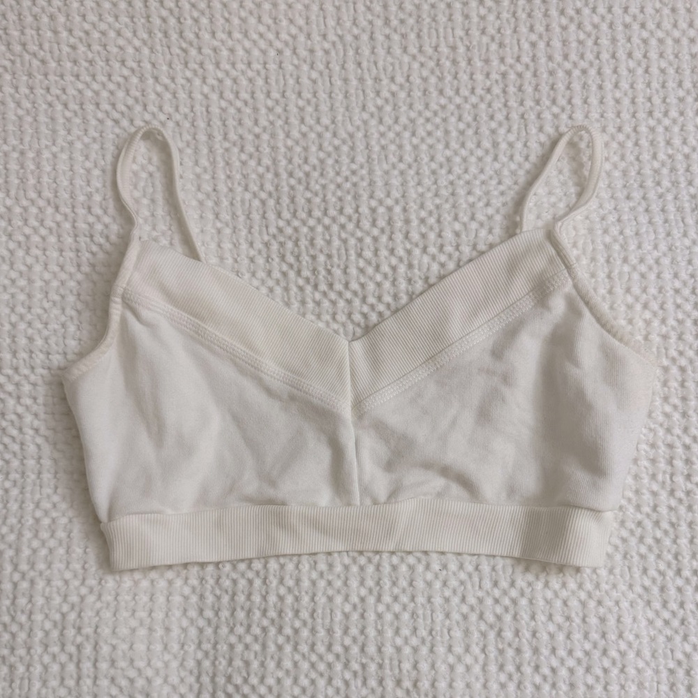 Skorhet White Terry Cloth Bra Top